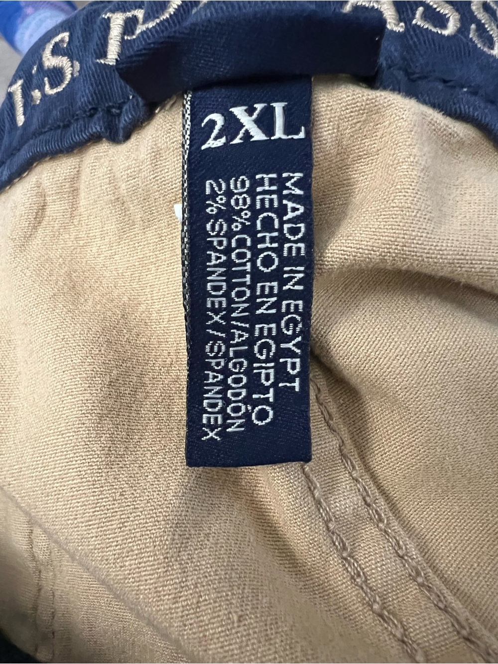 U.S. Polo Assn. Tan Khaki Stretch Waist Shorts size 2XL - Picture 6 of 9